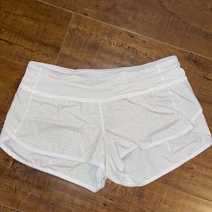 White Lululemon shorts, size 6